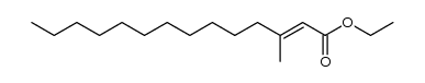3-methyl-tetradec-2-enoic acid ethyl ester Structure