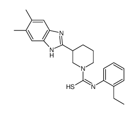 1-Piperidinecarbothioamide,3-(5,6-dimethyl-1H-benzimidazol-2-yl)-N-(2-ethylphenyl)-(9CI)结构式