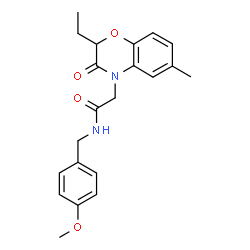 4H-1,4-Benzoxazine-4-acetamide,2-ethyl-2,3-dihydro-N-[(4-methoxyphenyl)methyl]-6-methyl-3-oxo-(9CI) picture