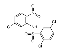 2,5-dichloro-N-(5-chloro-2-nitrophenyl)benzenesulfonamide结构式