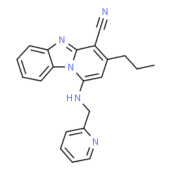 3-propyl-1-((pyridin-2-ylmethyl)amino)benzo[4,5]imidazo[1,2-a]pyridine-4-carbonitrile Structure