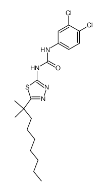 1-(3,4-dichloro-phenyl)-3-[5-(1,1-dimethyl-octyl)-[1,3,4]thiadiazol-2-yl]-urea Structure