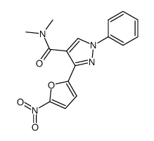 3-(5-nitro-furan-2-yl)-1-phenyl-1H-pyrazole-4-carboxylic acid dimethylamide结构式