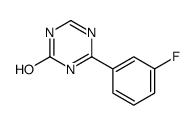 6-(3-fluorophenyl)-1H-1,3,5-triazin-2-one结构式