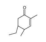 (4S,5R)-5-ethyl-2,4-dimethylcyclohex-2-en-1-one Structure