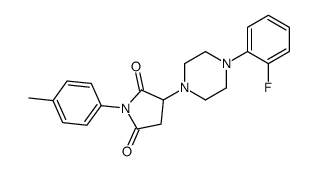3-[4-(2-fluorophenyl)piperazin-1-yl]-1-(4-methylphenyl)pyrrolidine-2,5-dione结构式