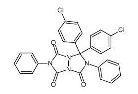 7,7-bis-(4-chloro-phenyl)-2,6-diphenyl-dihydro-[1,2,4]triazolo[1,2-a][1,2,4]triazole-1,3,5-trione Structure