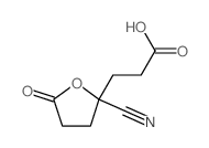 3-(2-cyano-5-oxo-oxolan-2-yl)propanoic acid structure