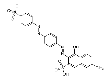 7-amino-4-hydroxy-3-[[4-[(4-sulphophenyl)azo]phenyl]azo]naphthalene-2-sulphonic acid structure