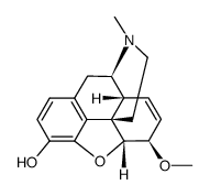 7,8-Didehydro-4,5α-epoxy-6β-methoxy-17-methylmorphinan-3-ol结构式