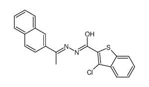 3-chloro-N-(1-naphthalen-2-ylethylideneamino)-1-benzothiophene-2-carboxamide结构式