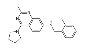 (2-methyl-benzyl)-(2-methyl-4-pyrrolidin-1-yl-quinoazlin-7-yl)-amine结构式