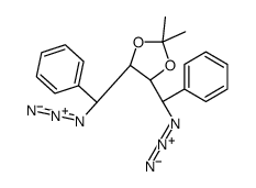 (4S,5S)-4,5-bis[(S)-azido(phenyl)methyl]-2,2-dimethyl-1,3-dioxolane结构式