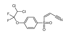 3-[4-(2,2-dichloro-1,1-difluoroethoxy)phenyl]sulfonylprop-2-enenitrile Structure