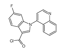 6-fluoro-1-quinolin-4-ylindole-3-carbonyl chloride结构式