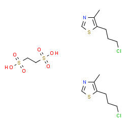ethane-1,2-disulphonic acid, compound with 5-(3-chloropropyl)-4-methylthiazole (1:2) Structure