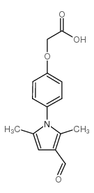 [4-(3-甲酰基-2,5-二甲基-1H-吡咯-1-基)苯氧基]乙酸结构式