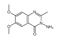 3-amino-6,7-dimethoxy-2-methyl-4-quinazolinone结构式