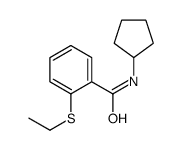 Benzamide, N-cyclopentyl-2-(ethylthio)- (9CI)结构式