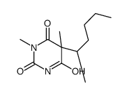 5-hexan-2-yl-1,5-dimethyl-1,3-diazinane-2,4,6-trione结构式