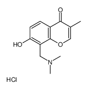 (7-hydroxy-3-methyl-4-oxochromen-8-yl)methyl-dimethylazanium,chloride Structure