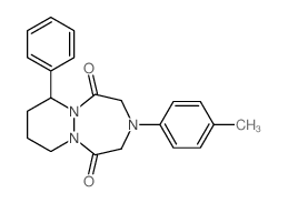 4-(4-methylphenyl)-11-phenyl-1,4,7-triazabicyclo[5.4.0]undecane-2,6-dione结构式