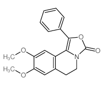 3H-Oxazolo[4,3-a]isoquinolin-3-one, 5,6-dihydro-8,9-dimethoxy-1-phenyl- Structure