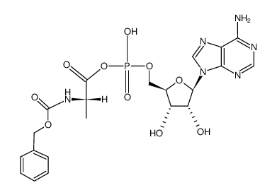 adenosine-5'-monophosphoric N-(carboxybenzyloxy)alanyl mixed anhydride结构式