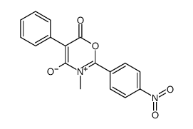 3-methyl-2-(4-nitro-phenyl)-4,6-dioxo-5-phenyl-5,6-dihydro-4H-[1,3]oxazinium betaine结构式