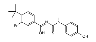 3-bromo-4-tert-butyl-N-[(4-hydroxyphenyl)carbamothioyl]benzamide结构式