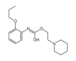 (2-Propoxyphenyl)carbamic acid 2-piperidinoethyl ester Structure