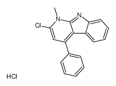 2-chloro-1-methyl-4-phenyl-α-carboline hydrochloride结构式