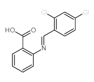 2-[(2,4-dichlorophenyl)methylideneamino]benzoic acid structure