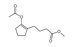 methyl 4-(2-acetoxycyclopent-1-en-1-yl)butanoate结构式