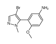 3-(4-bromo-2-methyl-2H-pyrazol-3-yl)-4-methoxyphenylamine结构式