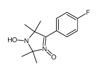 1-hydroxy-4-p-fluorophenyl-2,2,5,5-tetramethyl-3-imidazoline 3-oxide Structure