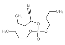 Phosphoric acid, dibutyl 1-cyanobutyl ester structure