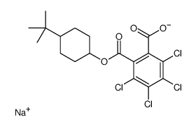 3,4,5,6-Tetrachloro-1,2-benzenedicarboxylic acid 1-(4-tert-butylcyclohexyl)2-sodium salt Structure