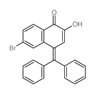4-benzhydrylidene-6-bromo-2-hydroxy-naphthalen-1-one结构式
