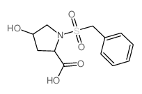 1-benzylsulfonyl-4-hydroxy-pyrrolidine-2-carboxylic acid structure