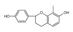 (2S)-2-(4-hydroxyphenyl)-8-methyl-3,4-dihydro-2H-chromen-7-ol结构式