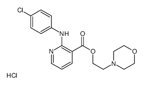 2-((4-Chlorophenyl)amino)-3-pyridinecarboxylic acid 2-(4-morpholinyl)e thyl ester HCl结构式