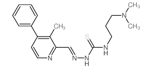3-(3-dimethylaminopropyl)-1-[(3-methyl-4-phenyl-pyridin-2-yl)methylideneamino]thiourea Structure