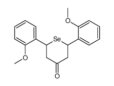 2,6-bis-(2-methoxy-phenyl)-tetrahydro-selenopyran-4-one结构式