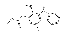 methyl 4-methyl-1-methylthiocarbazole-2-acetate结构式