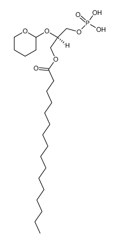 (2R)-3-(phosphonooxy)-2-((tetrahydro-2H-pyran-2-yl)oxy)propyl palmitate Structure