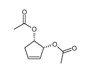 cis-3,4-diacetoxycyclopent-1-ene结构式