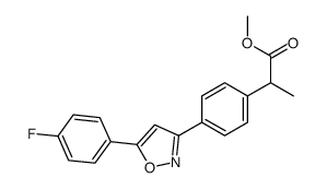 methyl 2-[4-[5-(4-fluorophenyl)-1,2-oxazol-3-yl]phenyl]propanoate结构式