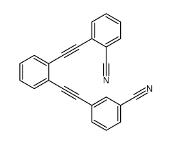 2-[2-[2-[2-(3-cyanophenyl)ethynyl]phenyl]ethynyl]benzonitrile结构式