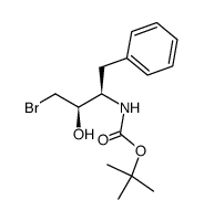 ((1R,2R)-1-Benzyl-3-bromo-2-hydroxy-propyl)-carbamic acid tert-butyl ester Structure